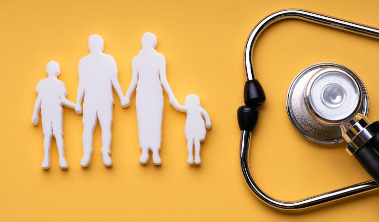 Семейное медицинское страхование, стоковое фото