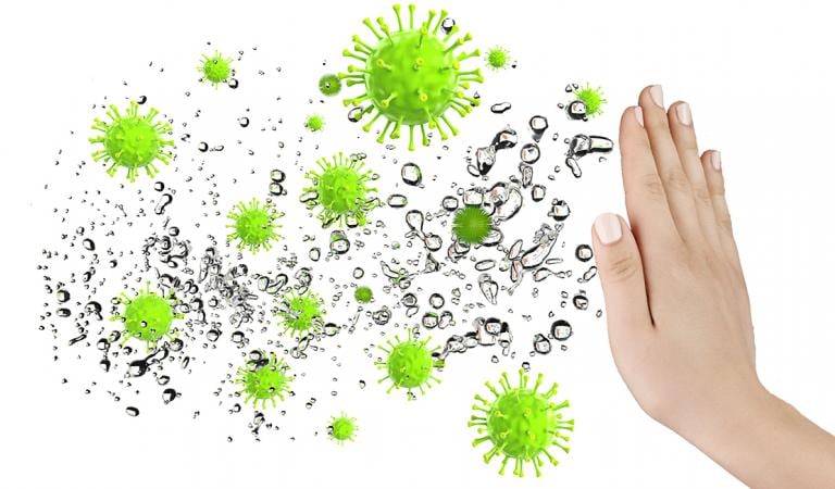 Hand defending against some virus and bacteria