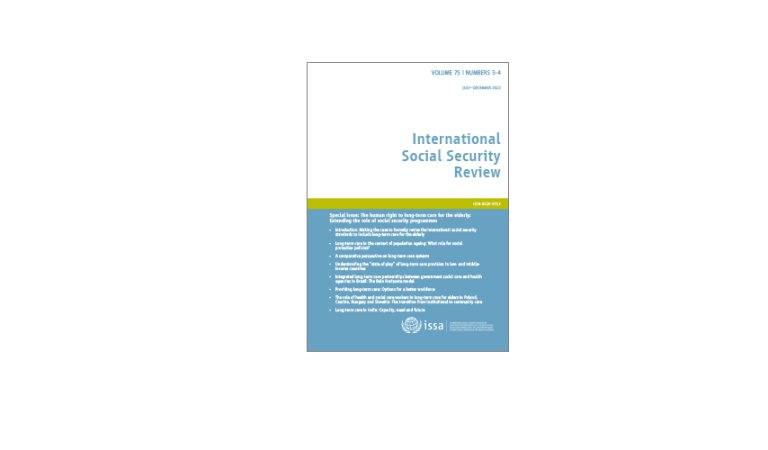 Обложка International Social Security Review, выпуск 3-4/2022